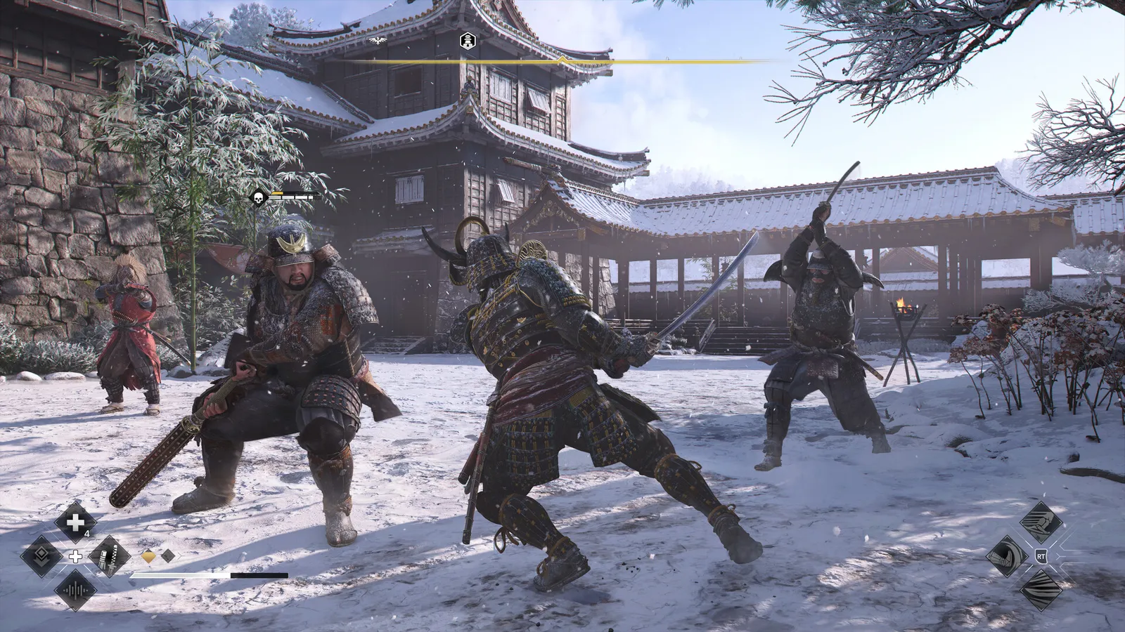 A snowbound encounter in Assassin's Creed Shadows