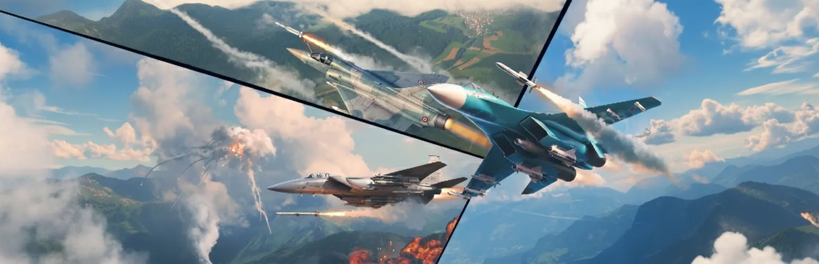 Jets firing missiles